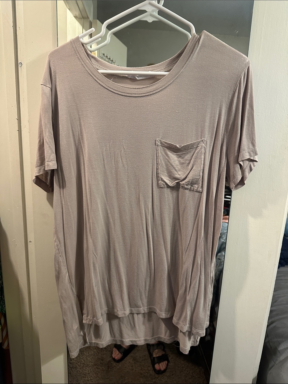 Double Zero Taupe Short Sleeve Pocket Tee